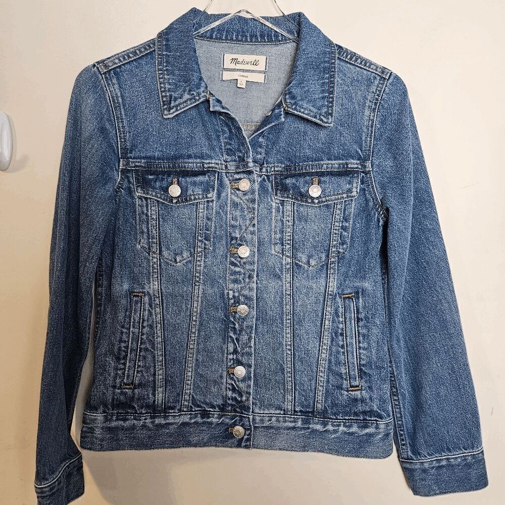 Madewell Classic Jean Jacket in Medford MD243 Women's Blue Size Small - Picture 2 of 5